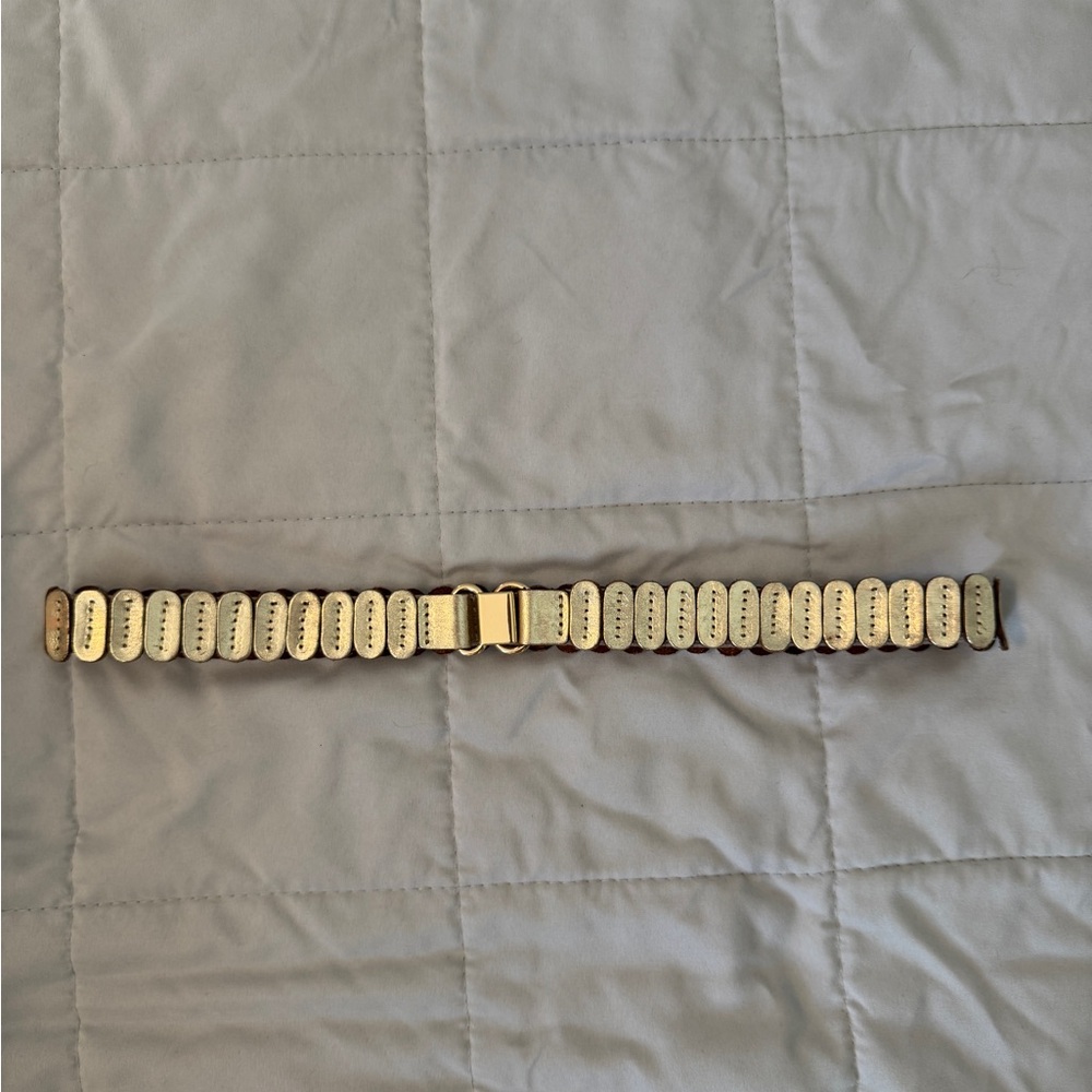 Anthropologie Gold Stretch Belt